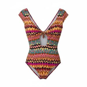 Boden ikat cap sleeve one piece swimsuit